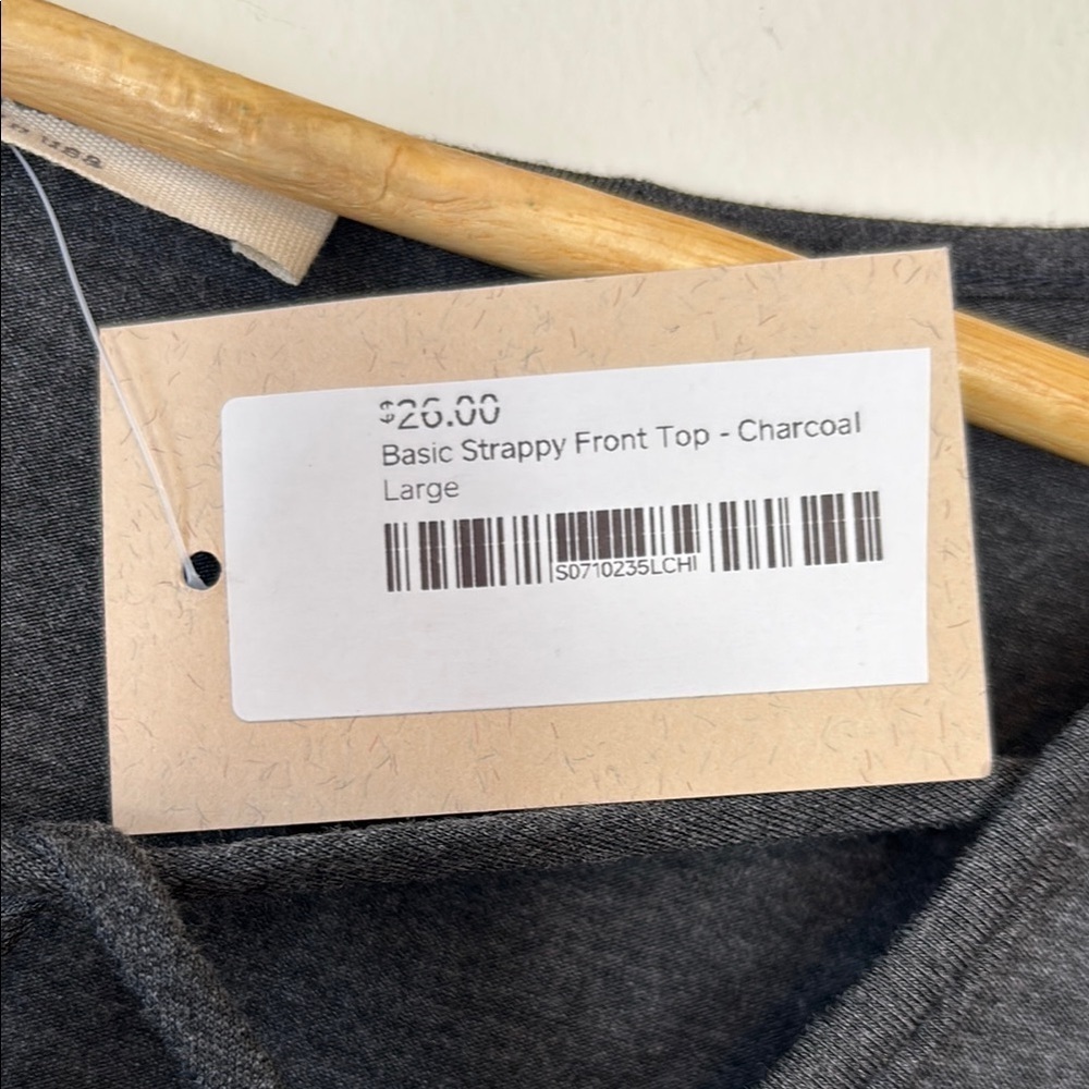 a.gain V Neck Long Sleeve Curved Hem Tunic NWT - Picture 3 of 5